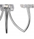 Loewe Pendant 3 Light E14 Polished Chrome With Cream Shades-7