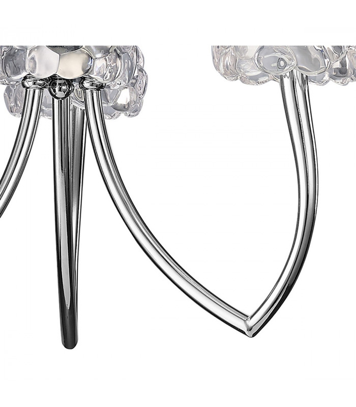 Loewe Pendant 3 Light E14 Polished Chrome With Cream Shades-7