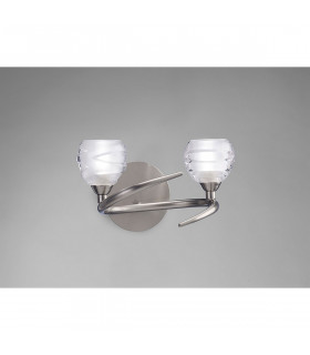 Loop Wall Lamp 2 Light G9 ECO Satin Nickel-2