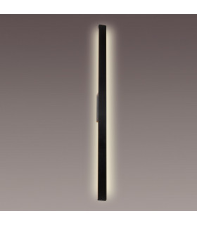 Lotus 1.4m Wall Lamp, 24W LED, 3000K, 2300lm, IP54, Black, 3yrs Warranty