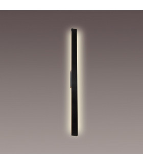 Lotus 1.2m Wall Lamp, 18W LED, 3000K, 1900lm, IP54, Black, 3yrs Warranty