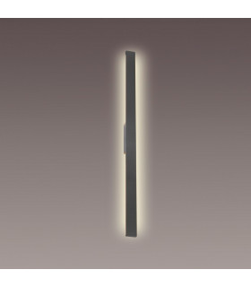 Lotus 1.2m Wall Lamp, 18W LED, 3000K, 1900lm, IP54, Anthracite, 3yrs Warranty