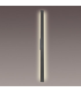 Lotus 1.4m Wall Lamp, 24W LED, 3000K, 2300lm, IP54, Anthracite, 3yrs Warranty