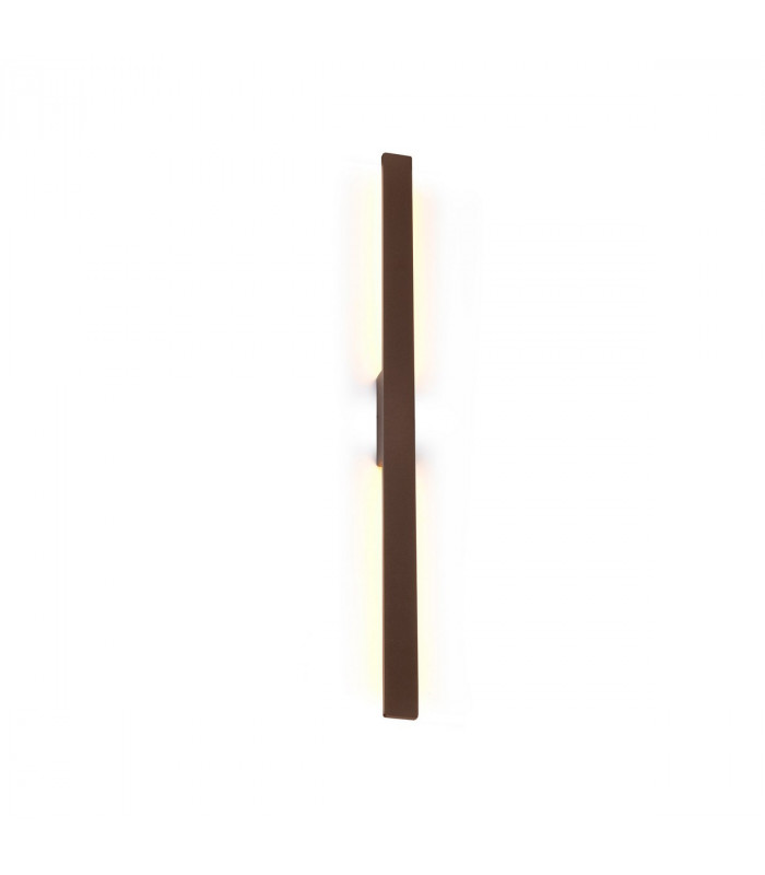 Lotus 1.2m Wall Lamp, 18W LED, 3000K, 1900lm, IP54, Rust Brown, 3yrs Warranty