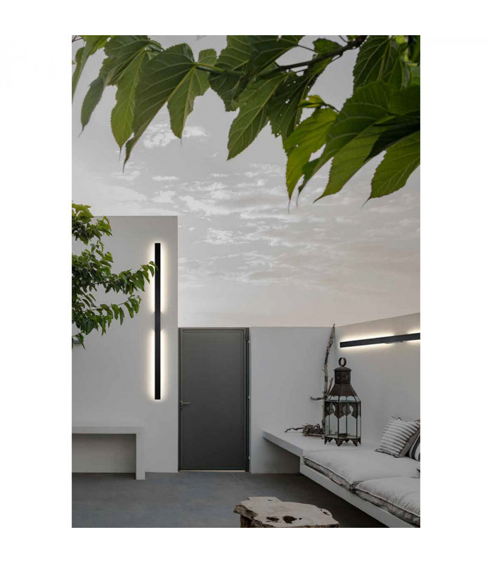 Lotus 1.2m Wall Lamp, 18W LED, 3000K, 1900lm, IP54, Rust Brown, 3yrs Warranty