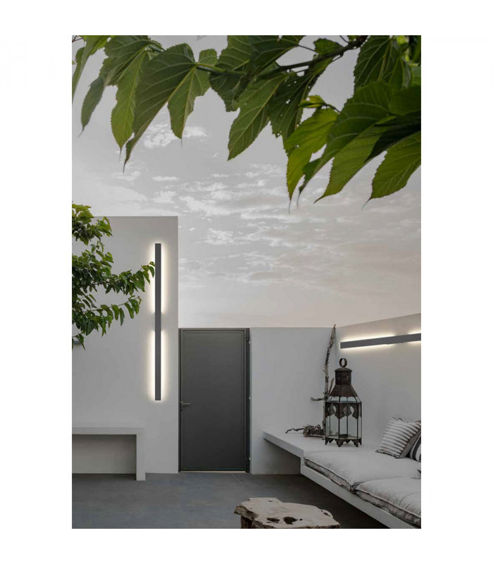 Lotus 1.2m Wall Lamp, 18W LED, 3000K, 1900lm, IP54, Rust Brown, 3yrs Warranty