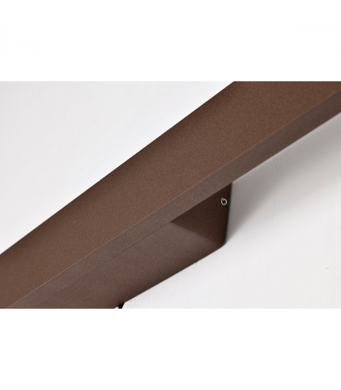 Lotus 1.2m Wall Lamp, 18W LED, 3000K, 1900lm, IP54, Rust Brown, 3yrs Warranty
