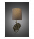 Lua Wall Lamp 1 Light E27 Ash Grey With Ash Grey Shade-2
