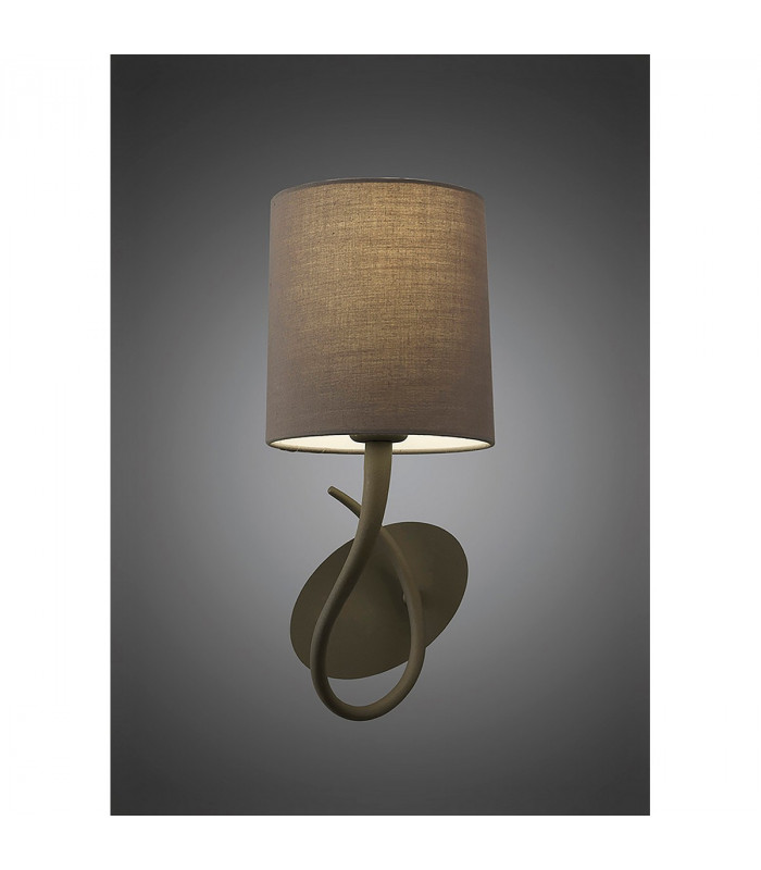 Lua Wall Lamp 1 Light E27 Ash Grey With Ash Grey Shade-2