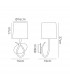 Lua Wall Lamp 1 Light E27 Ash Grey With Ash Grey Shade-6