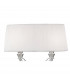 Lucca Table Lamp 2 Light E27 Small Polished Chrome With White Shade & Clear Crystal-7