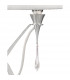 Lucca Table Lamp 2 Light E27 Small Polished Chrome With White Shade & Clear Crystal-8