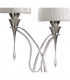 Lucca Table Lamp 2 Light E27 Polished Chrome With White Shades & Clear Crystal-5