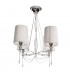 Lucca Pendant 4 Light E27 Polished Chrome With White Shades & Clear Crystal-1