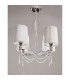 Lucca Pendant 4 Light E27 Polished Chrome With White Shades & Clear Crystal-2