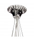 Lucca Pendant 4 Light E27 Polished Chrome With White Shades & Clear Crystal-5