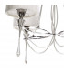 Lucca Pendant 4 Light E27 Polished Chrome With White Shades & Clear Crystal-6