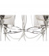 Lucca Pendant 4 Light E27 Polished Chrome With White Shades & Clear Crystal-8
