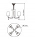 Lucca Pendant 4 Light E27 Polished Chrome With White Shades & Clear Crystal-10