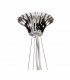 Lucca Pendant 3 Light E27 Polished Chrome With White Shades & Clear Crystal-4