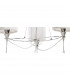 Lucca Pendant 3 Light E27 Polished Chrome With White Shades & Clear Crystal-5