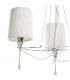 Lucca Pendant 3 Light E27 Polished Chrome With White Shades & Clear Crystal-6