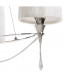 Lucca Pendant 3 Light E27 Polished Chrome With White Shades & Clear Crystal-8