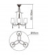 Lucca Pendant 3 Light E27 Polished Chrome With White Shades & Clear Crystal-9