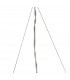 Lucca Linear Pendant 2 Arm 4 Light E27 Line Polished Chrome With White Shades & Clear Crystal-3