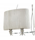 Lucca Linear Pendant 2 Arm 4 Light E27 Line Polished Chrome With White Shades & Clear Crystal-4
