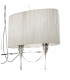 Lucca Linear Pendant 2 Arm 4 Light E27 Line Polished Chrome With White Shades & Clear Crystal-5