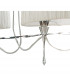 Lucca Linear Pendant 2 Arm 4 Light E27 Line Polished Chrome With White Shades & Clear Crystal-6