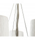 Lucca Pendant 5 Light E27, Polished Chrome With White Shades & Clear Crystal