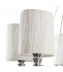 Lucca Pendant 5 Light E27, Polished Chrome With White Shades & Clear Crystal