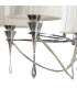 Lucca Pendant 5 Light E27, Polished Chrome With White Shades & Clear Crystal