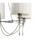 Lucca Pendant 5 Light E27, Polished Chrome With White Shades & Clear Crystal