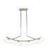 Lupa Telescopic Pendant Curved Linear Bar 4 Light G9 Polished Chrome/Frosted White Glass-1