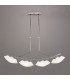 Lupa Telescopic Pendant Curved Linear Bar 4 Light G9 Polished Chrome/Frosted White Glass-2