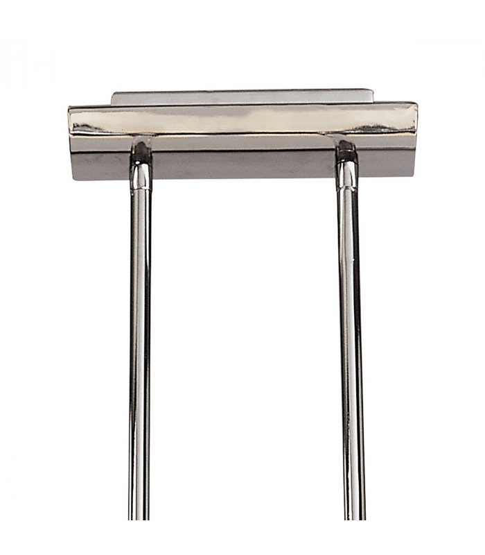 Lupa Telescopic Pendant Curved Linear Bar 4 Light G9 Polished Chrome/Frosted White Glass-3