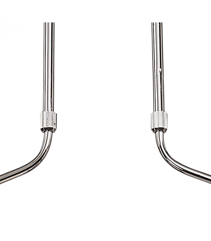 Lupa Telescopic Pendant Curved Linear Bar 4 Light G9 Polished Chrome/Frosted White Glass-4