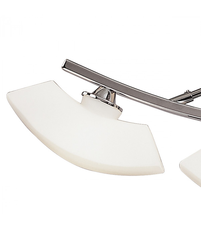Lupa Telescopic Pendant Curved Linear Bar 4 Light G9 Polished Chrome/Frosted White Glass-5