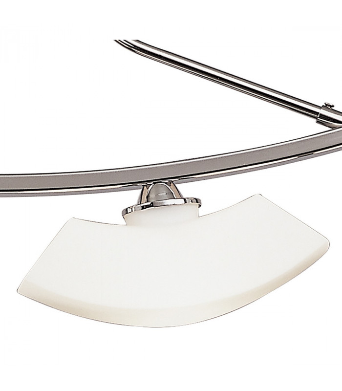 Lupa Telescopic Pendant Curved Linear Bar 4 Light G9 Polished Chrome/Frosted White Glass-6