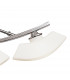 Lupa Telescopic Pendant Curved Linear Bar 4 Light G9 Polished Chrome/Frosted White Glass-7