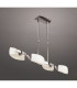 Lupa Telescopic Pendant Linear Bar 4 Light G9 Polished Chrome/Frosted White Glass-2