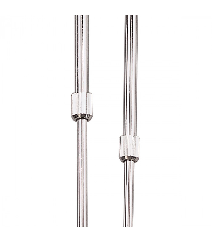 Lupa Telescopic Pendant Linear Bar 4 Light G9 Polished Chrome/Frosted White Glass-4