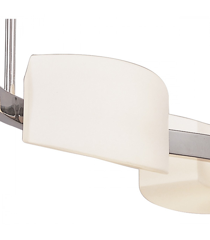 Lupa Telescopic Pendant Linear Bar 4 Light G9 Polished Chrome/Frosted White Glass-7