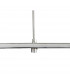 Lupin Linear Pendant 2 Light E27 Line Large, Gloss White, White Acrylic, Polished Chrome, CFL Lamps INCLUDED