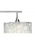 Lupin Linear Pendant 2 Light E27 Line Large, Gloss White, White Acrylic, Polished Chrome, CFL Lamps INCLUDED