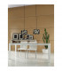 Lupin Linear Pendant 2 Light E27, Gloss Black, White Acrylic, Polished Chrome, CFL Lamps INCLUDED