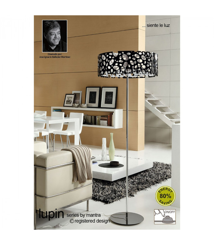 Lupin Linear Pendant 2 Light E27, Gloss Black, White Acrylic, Polished Chrome, CFL Lamps INCLUDED